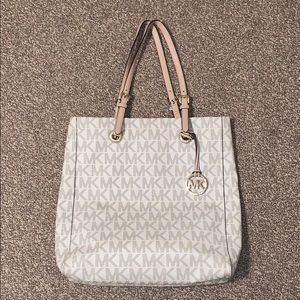 Michael Kors White Monogram Tote